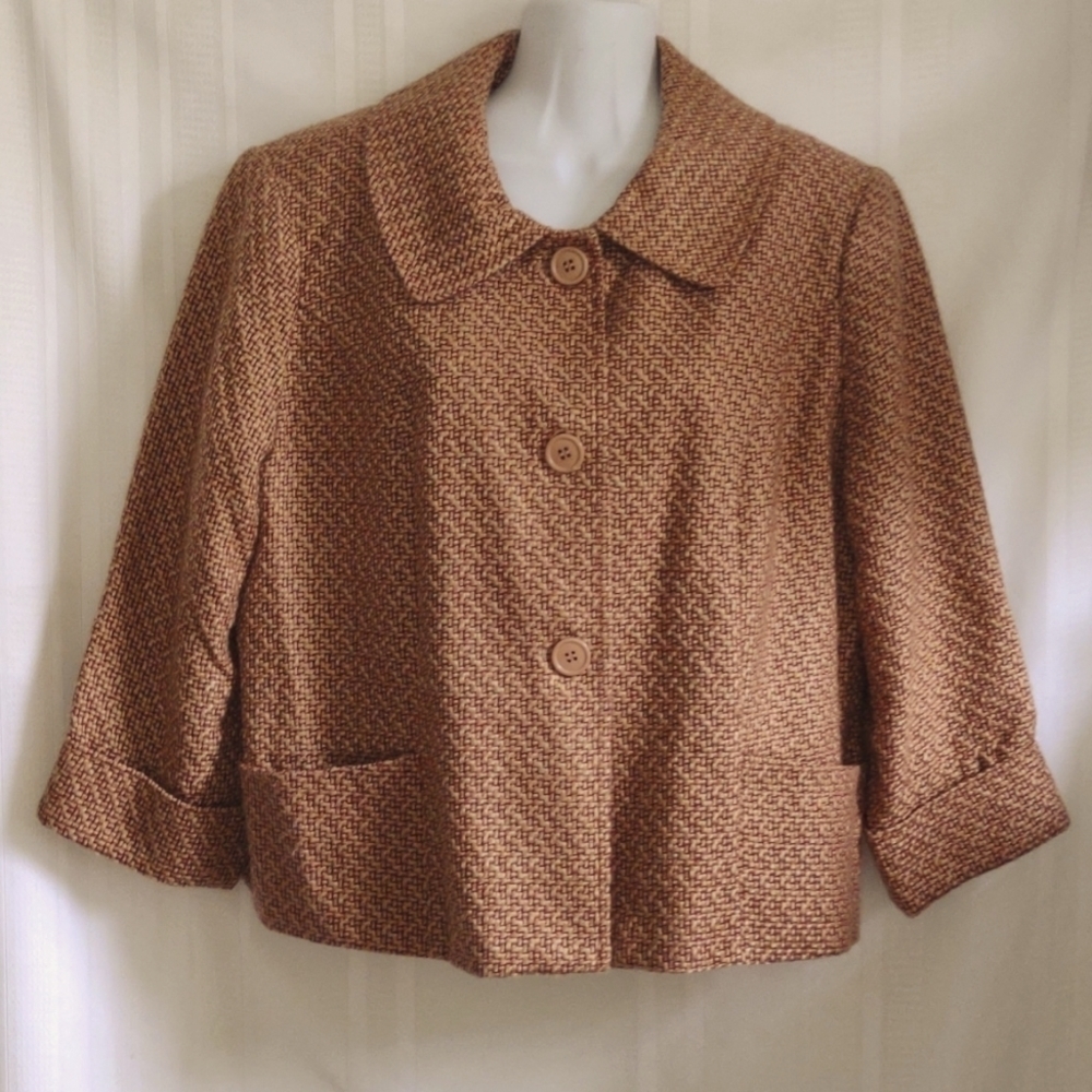 Harvey Bernard XL vintage women's short tweed Jacket